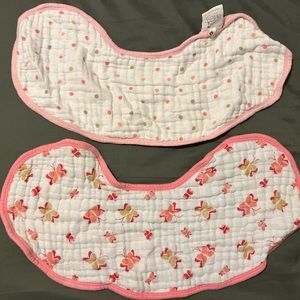 Aden & Anais reversible muslin bibs.